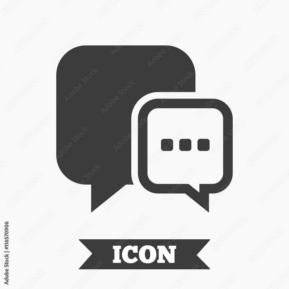 Chat sign icon. Speech bubble symbol. Chat sign icon. Speech bubble symbol.