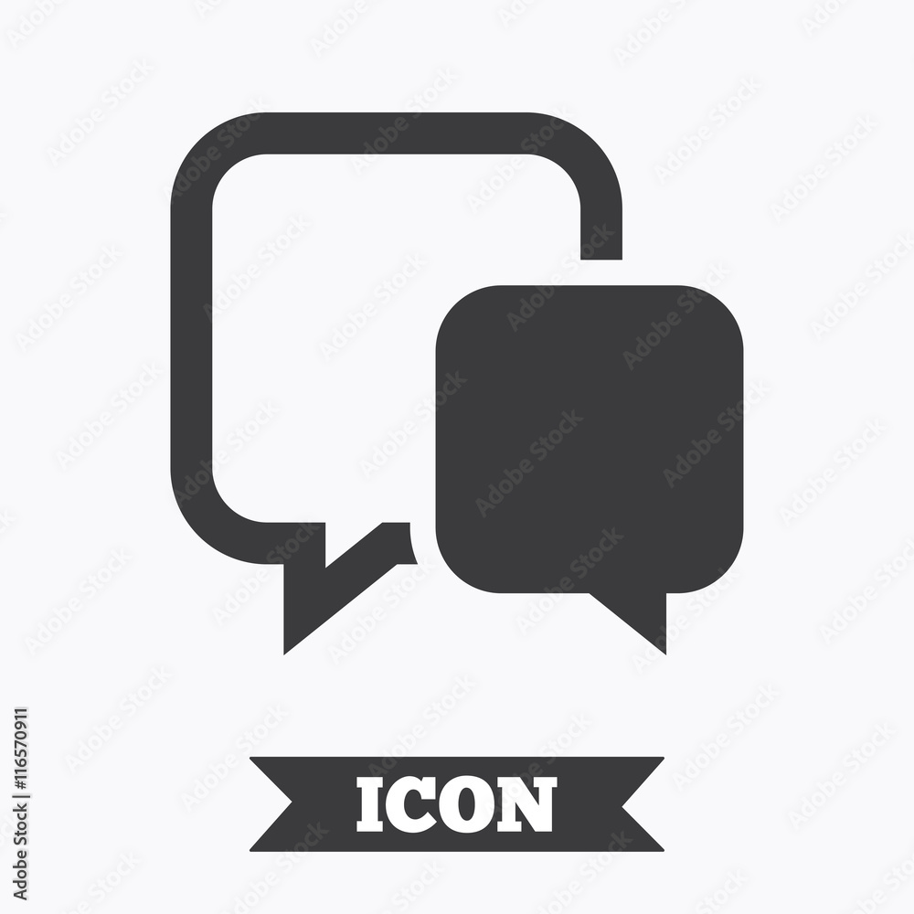 Chat sign icon. Speech bubble symbol. Chat sign icon. Speech bubble symbol.