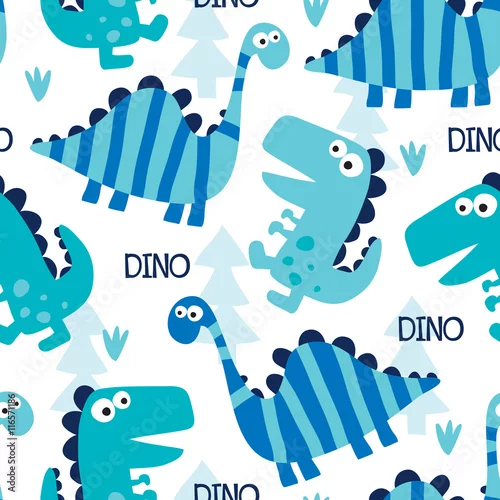 Tapety bezszwowa dinozaura wzoru wektoru ilustracja