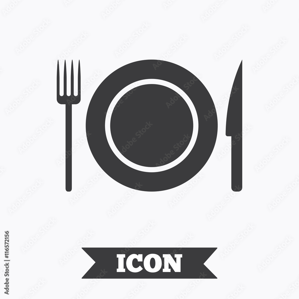 Food sign icon. Cutlery symbol. Knife and fork. Food sign icon. Cutlery symbol. Knife and fork.