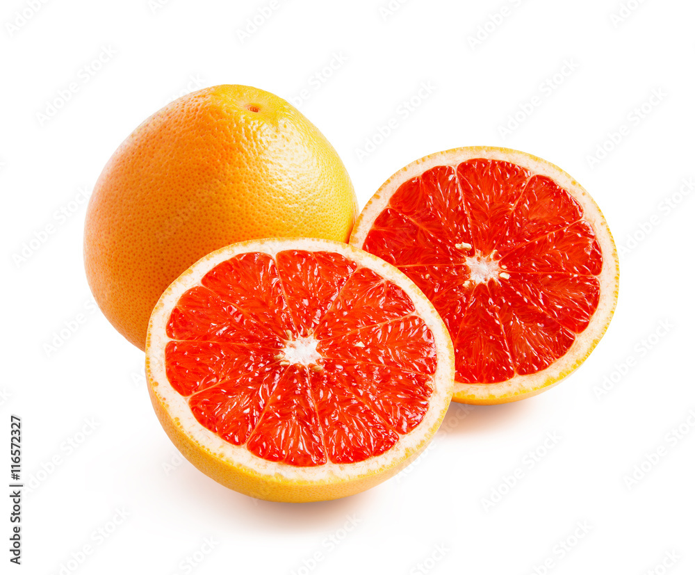 Grapefruits isolated on white background Grapefruits isolated on white background