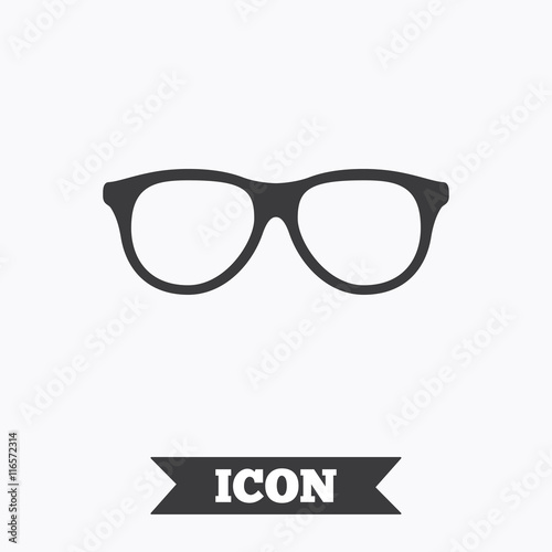 Retro glasses sign icon. Eyeglass frame symbol.