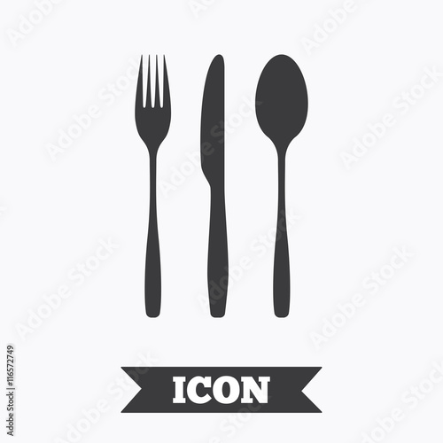 Fork, knife, tablespoon. Cutlery set.