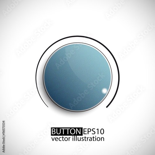 Glossy Button. Vector Illustration