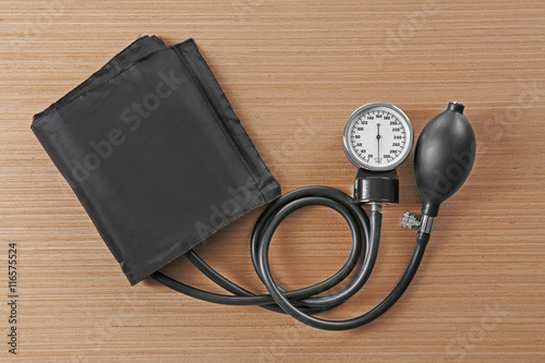 Tonometer on wooden table