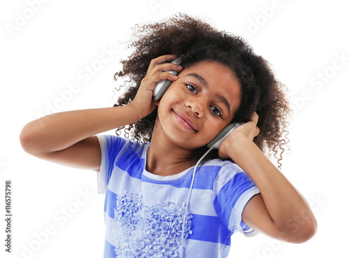 Afro-American little girl w...
