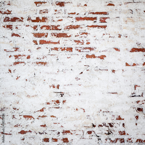 Old red brick wall background. © DG PhotoStock
