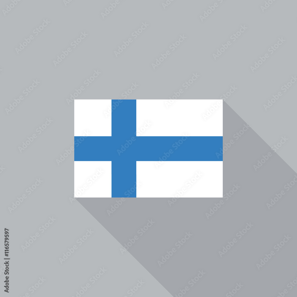 Finland flag flat design vector illustration Finland flag flat design vector illustration