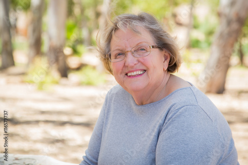 Happy Content Senior Woman ...