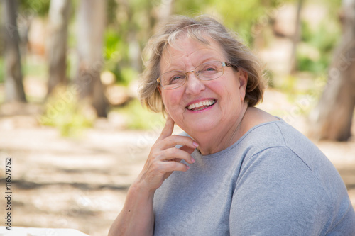 Happy Content Senior Woman ...