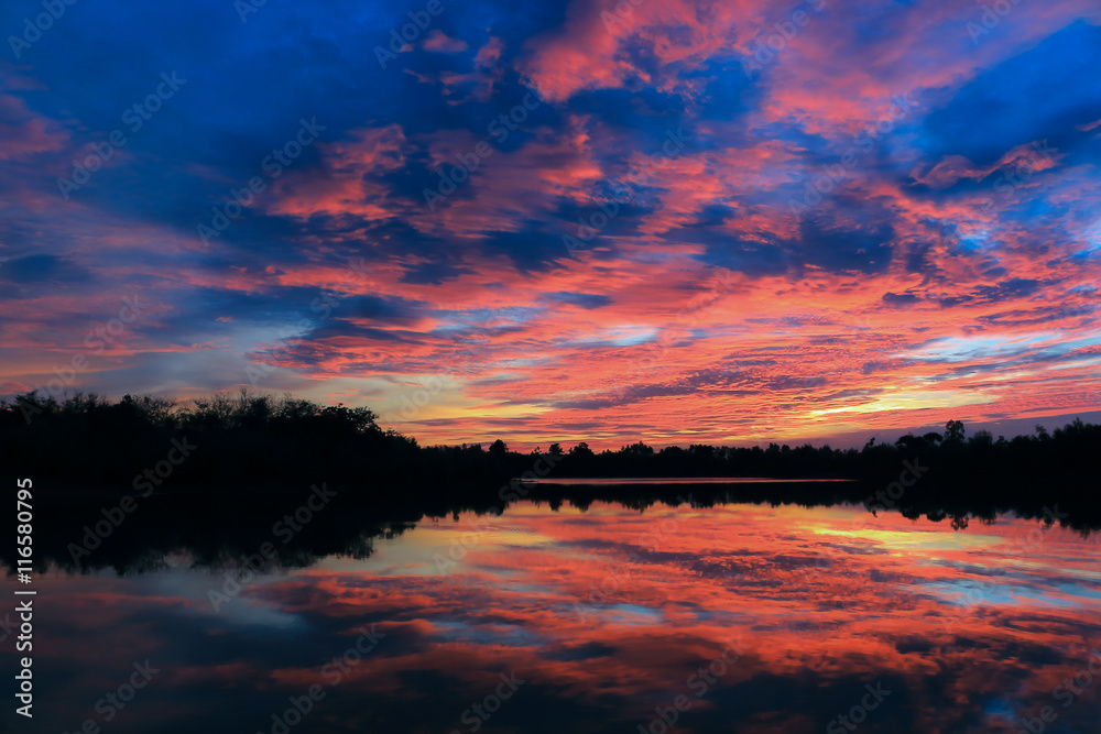 Beautiful sunset background.