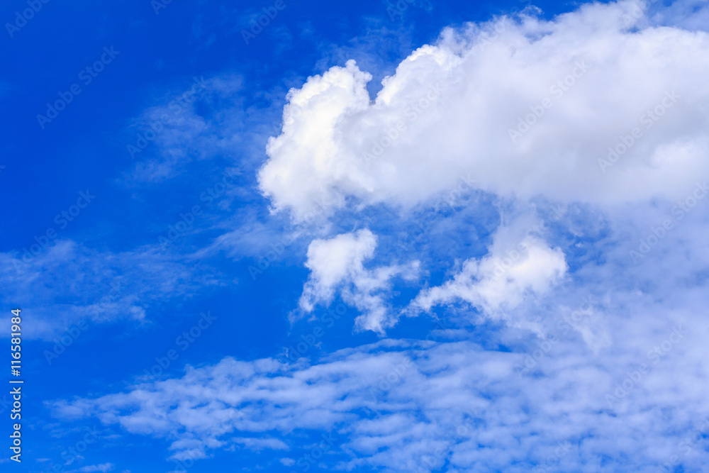 Blue sky background with white clouds. The vast blue sky and clouds sky on sunny day. White fluffy clouds in the blue sky. Blue sky background with white clouds. The vast blue sky and clouds sky on sunny day. White fluffy clouds in the blue sky.