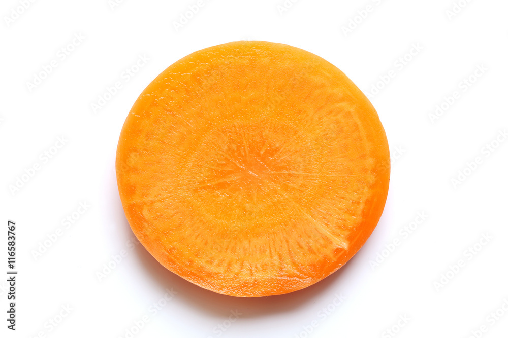 sliced carrot isolated on white sliced carrot isolated on white