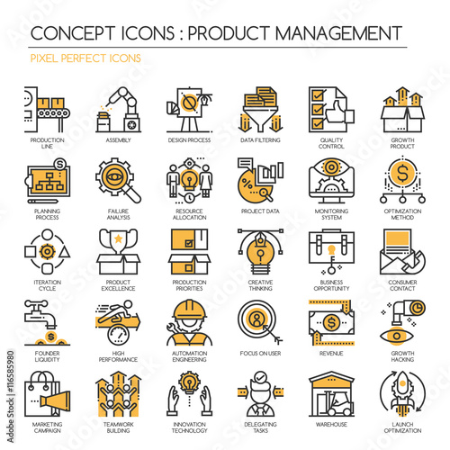 Product management , Thin Line and Pixel Perfect Icons