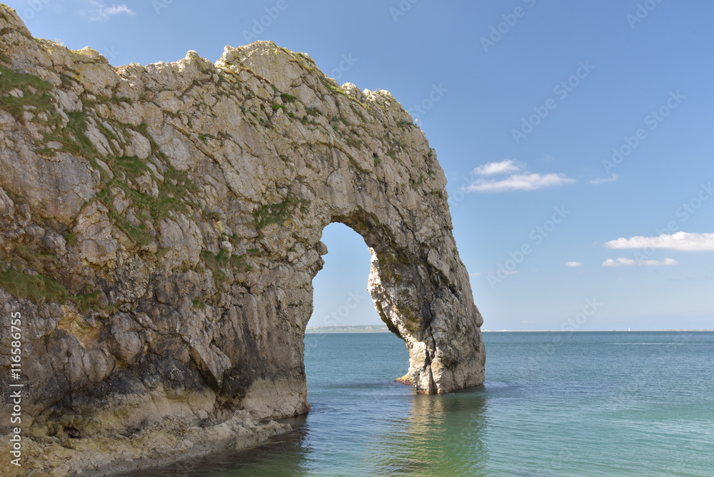 Durdle Door natural arch on Dorset coast