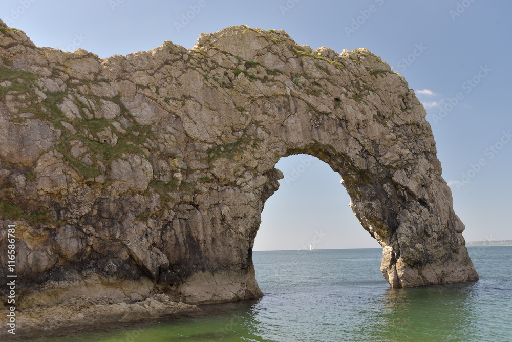 Durdle Door natural arch on Dorset coast