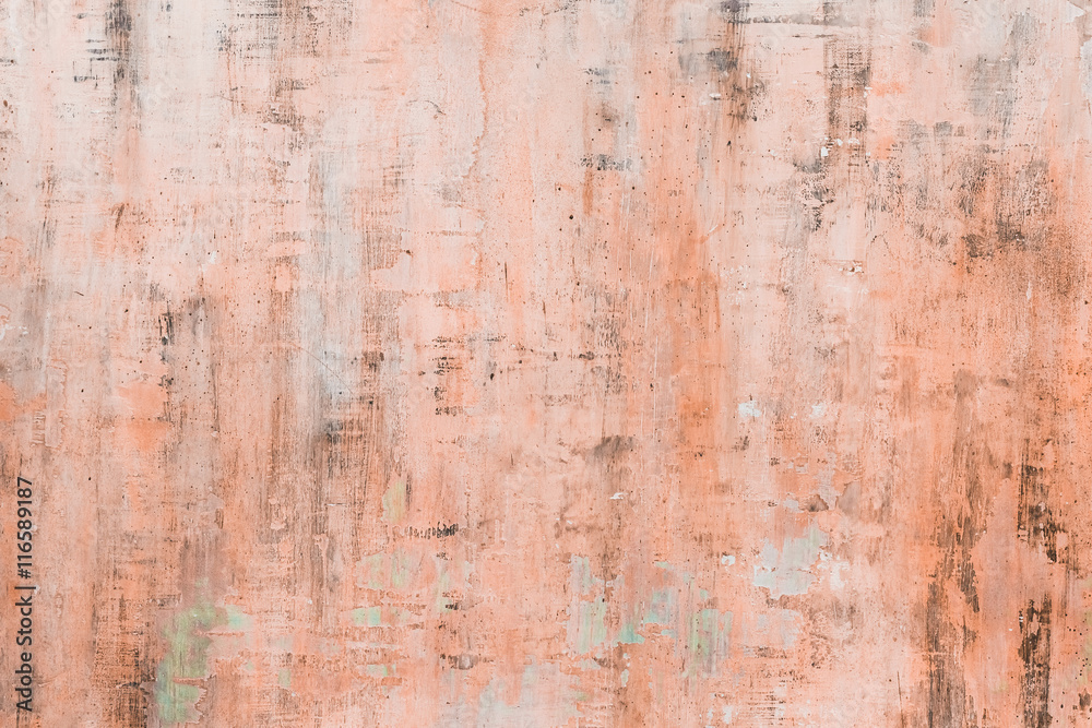 Grunge texture of orange painted wall