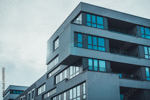 Low angle view on contemporary apartment