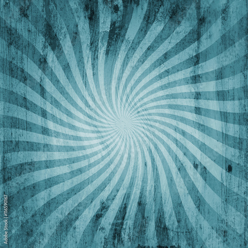 grunge blue vintage sunburst swirl, twirl background texture