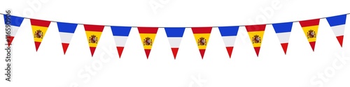 Bannière, guirlande, fanions, France, Espagne