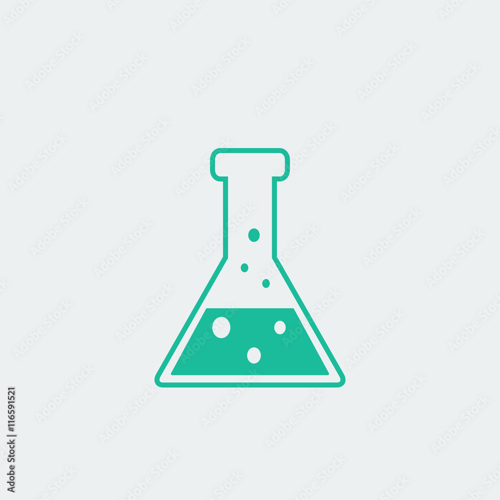 Conical Flask Icon Isolated on White Background Conical Flask Icon Isolated on White Background