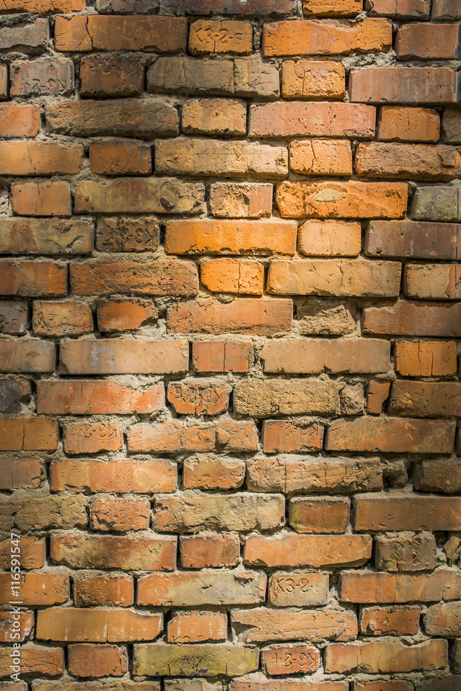 Obraz premium red brick wall background texture