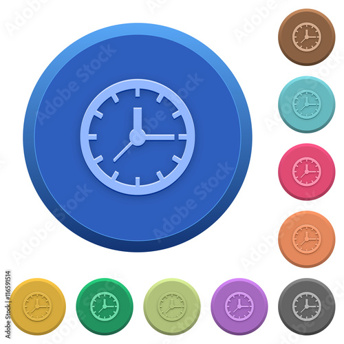 Embossed clock buttons