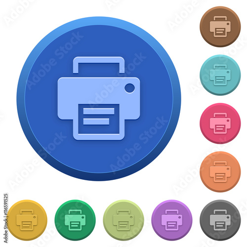 Embossed printer buttons