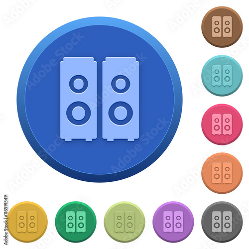 Embossed speakers buttons