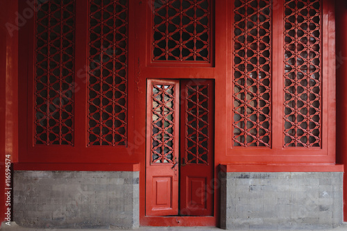 the door and windows, made in traditional style, China texture