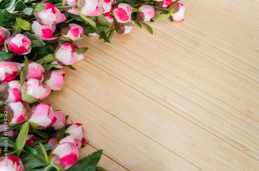 Rose flowers arranged with copyspace for your text Rose flowers arranged with copyspace for your text