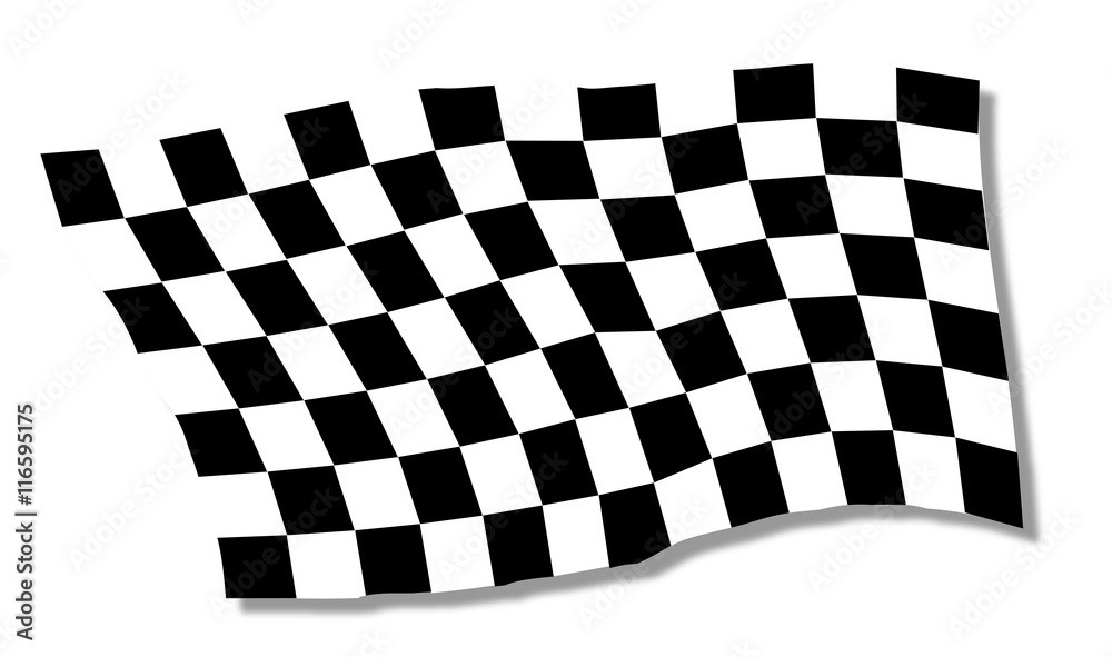 Obraz premium Chequered Flag Fluttering