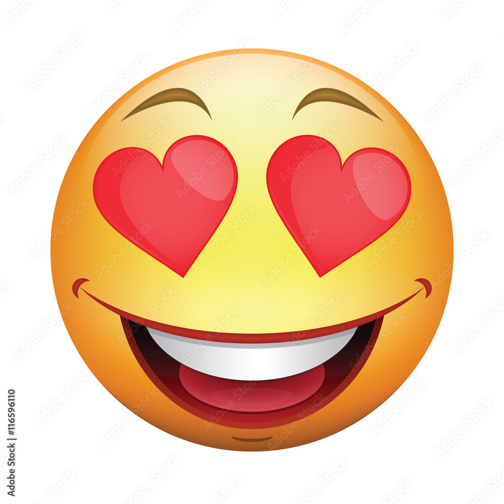 Fototapeta premium love smile icon. cartoon illustration