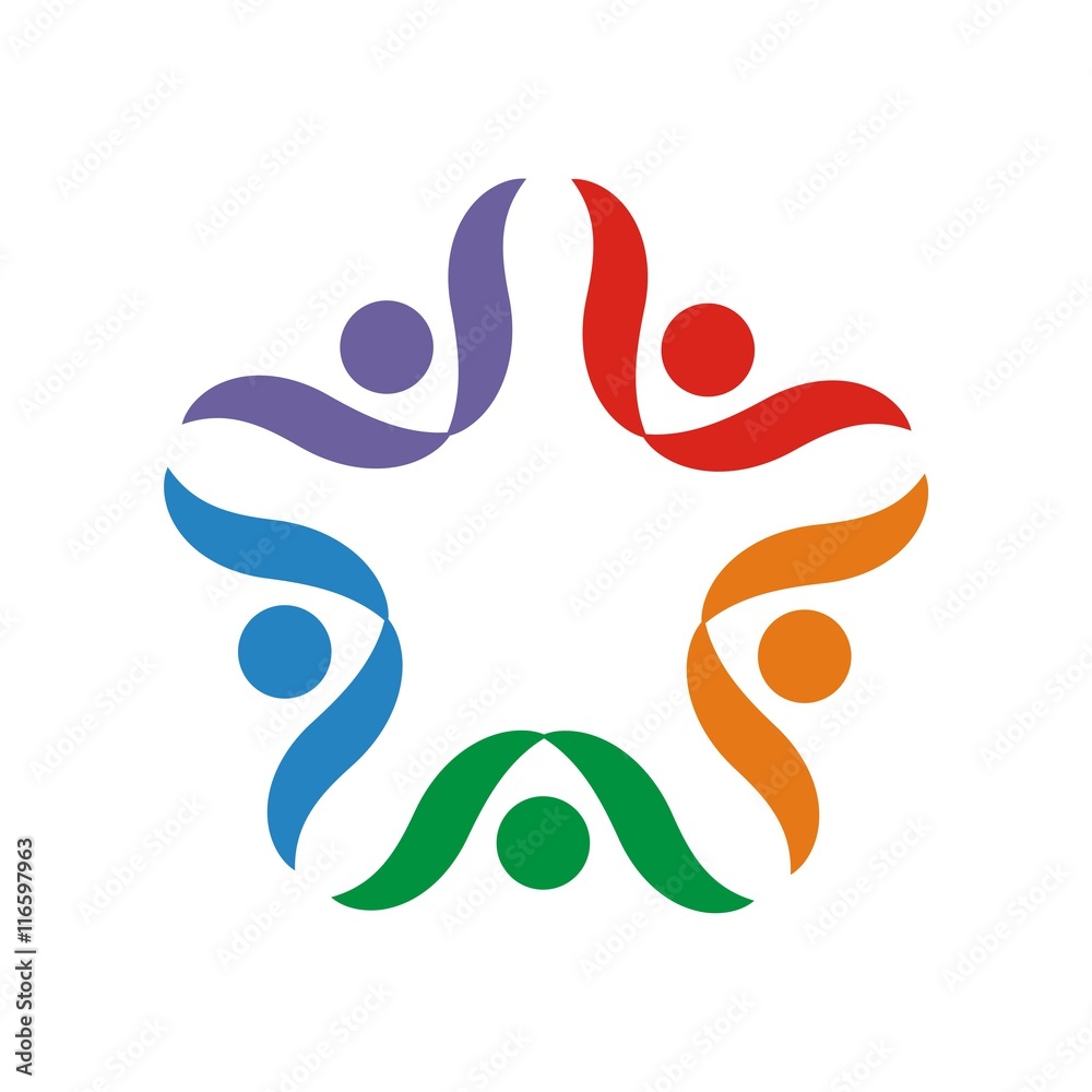Logo teamwork icon vector Logo teamwork icon vector