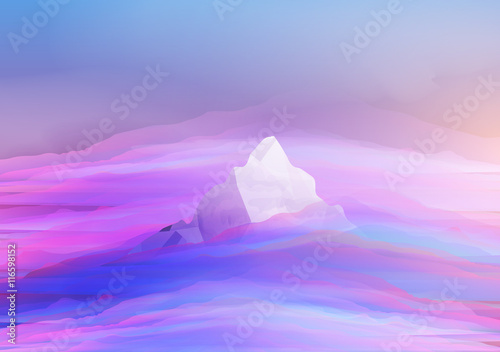 Smooth Blurred Mountain Landscape - Vector Illustration