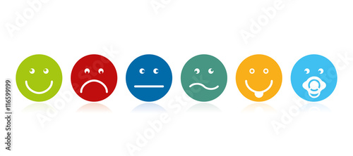 Smileys Icons Emotions bunt