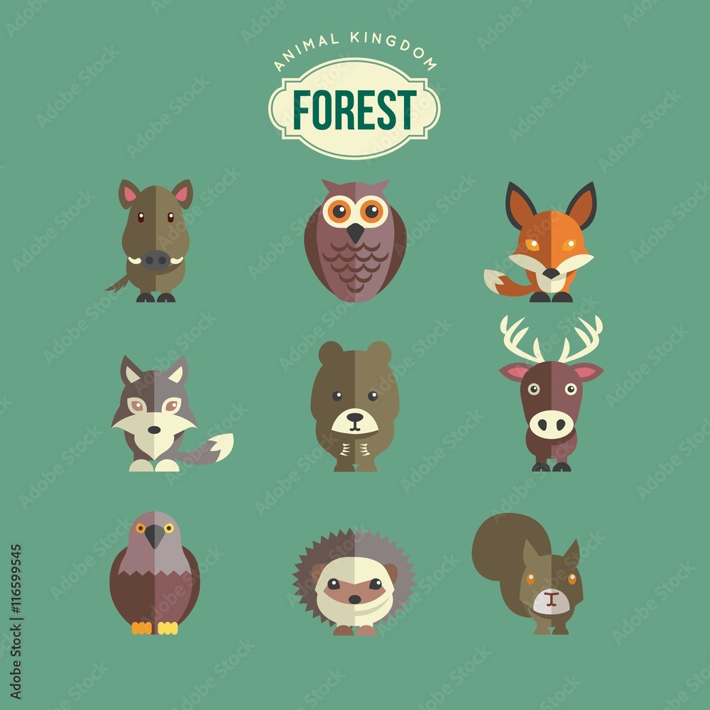 Forest animals set Forest animals set