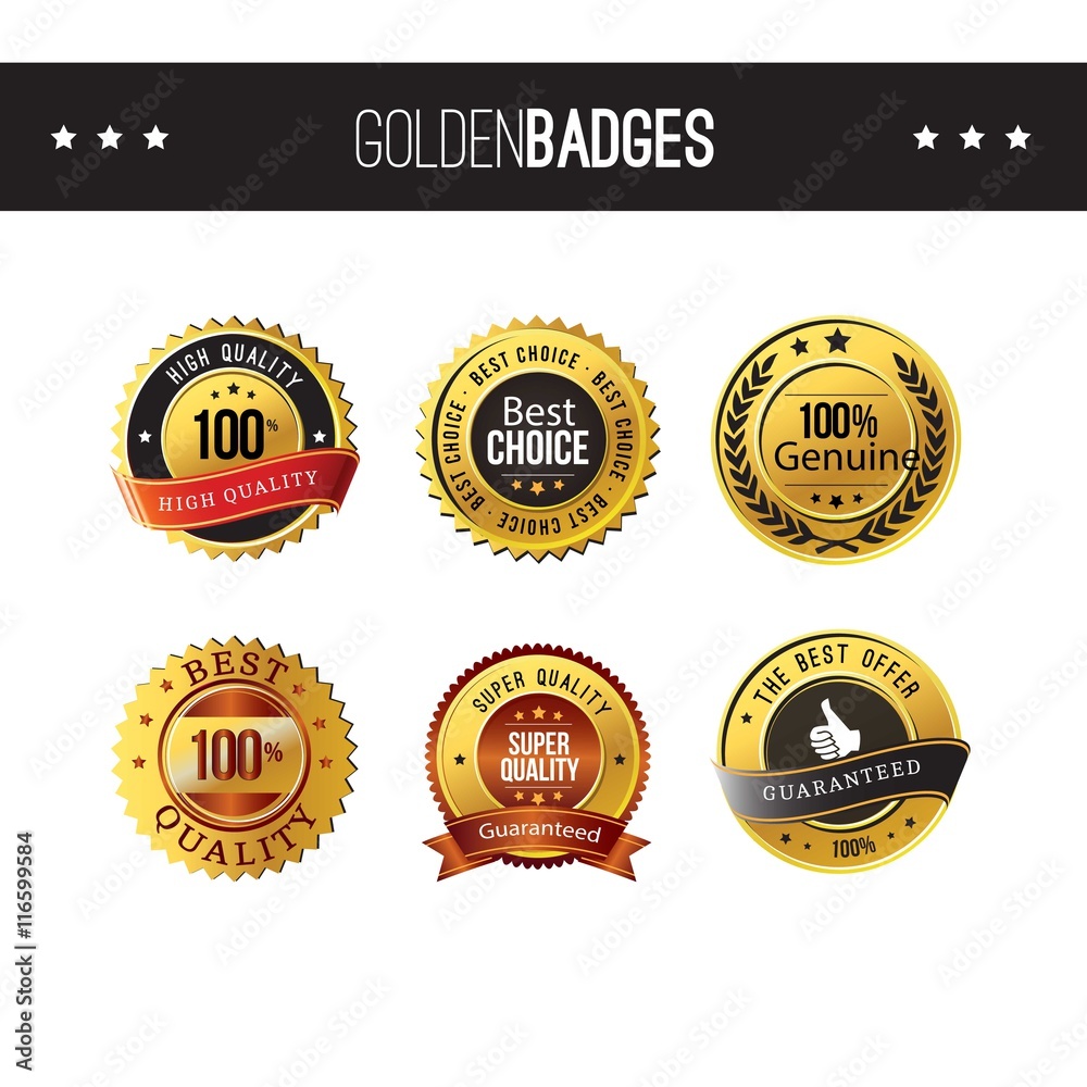 High quality golden badges High quality golden badges