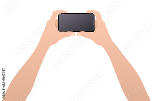 Smartphone keeps hands for shooting
