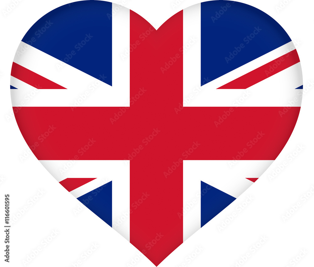 Obraz premium Union Jack Heart