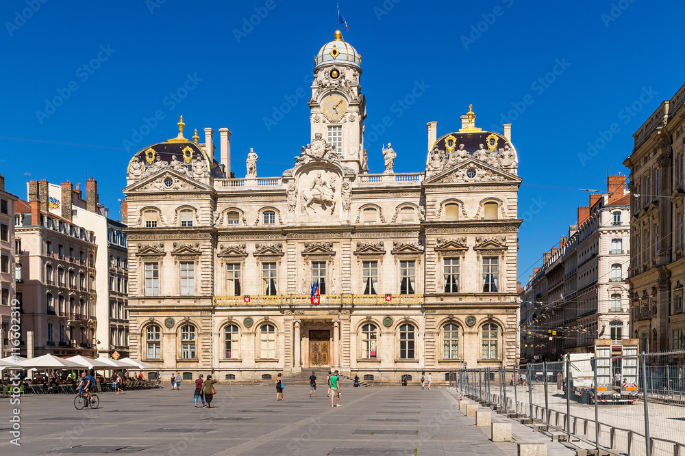 Lyon, France. City Hall on Terreaux Square, 1672