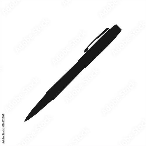 Pen symbol simple icon on background