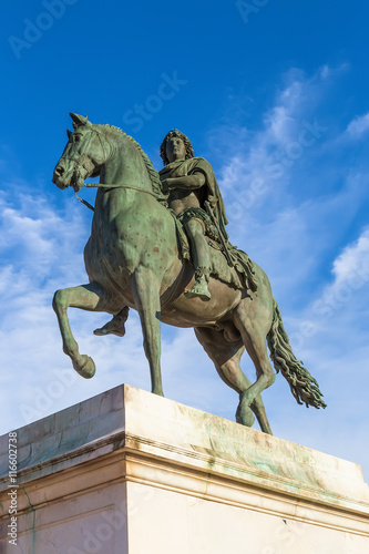 Lyon. Equestrian statue of Louis XIV on Place Bellecour  1825
