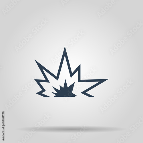 Explosion icon. Vector concept illustration for design