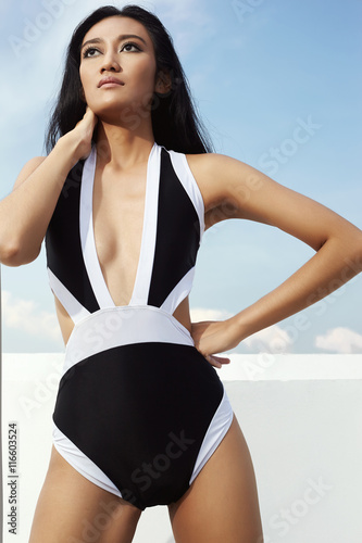 Asian fashion in swimwear