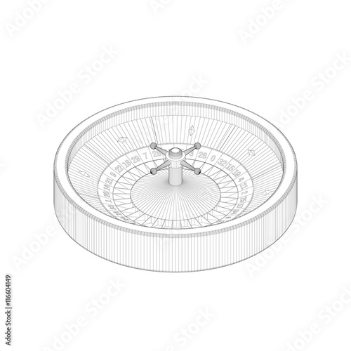 Casino roulette wheel. Vect...