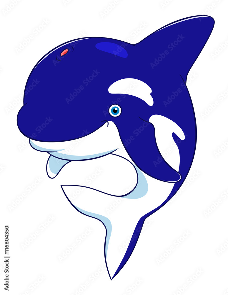 Naklejka premium Cartoon orca