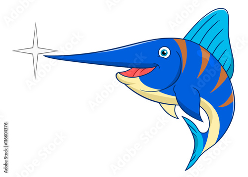 Cartoon swordfish