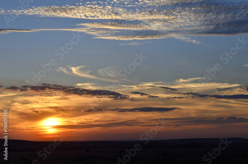 sunset with clouds