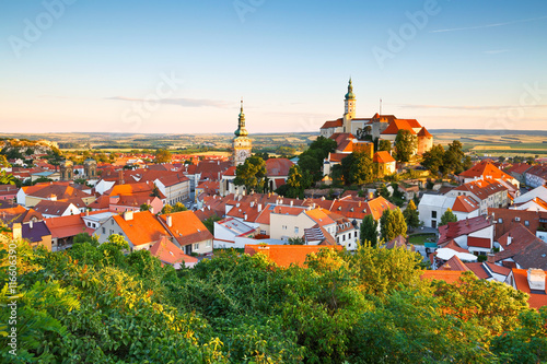 Town of Mikulov in Moravia, Czech Republic.